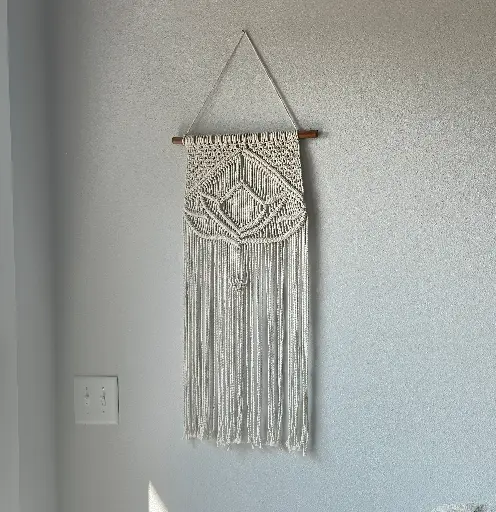 [WL-024-NAT-24] Lotus Macramé Wall Hanging MSRP $22.99